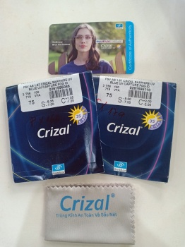 Mắt kính Essilor Crizal Sapphire Blue UV 1.67